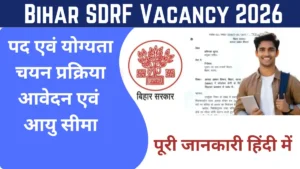 Bihar SDRF Vacancy 2026