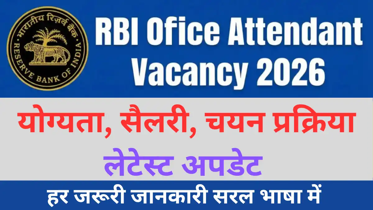 RBI Attendant Vacancy 2026